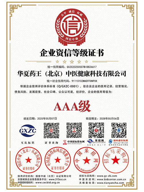 企业资信等级证书